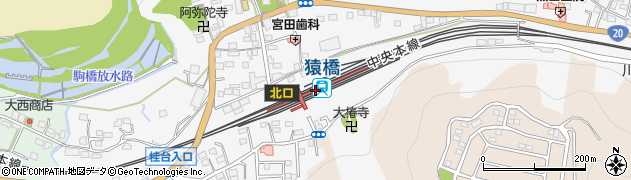 猿橋駅周辺の地図