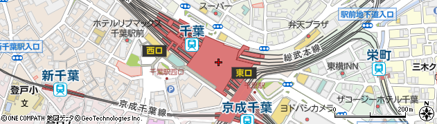 千葉駅周辺の地図