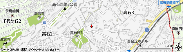 神奈川県川崎市麻生区高石周辺の地図