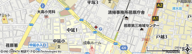 まいばすけっと品川平塚３丁目店周辺の地図