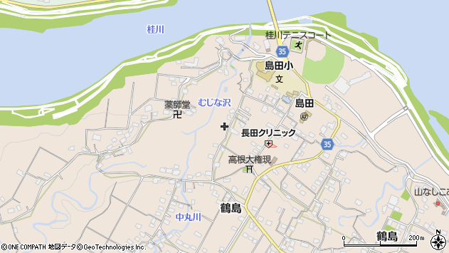 〒409-0114 山梨県上野原市鶴島の地図