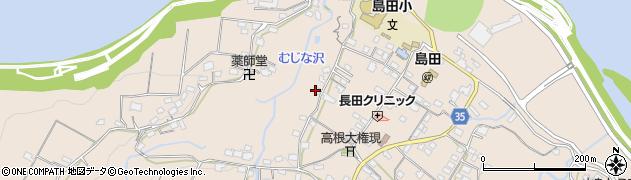 山梨県上野原市鶴島周辺の地図