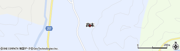 兵庫県新温泉町（美方郡）高末周辺の地図