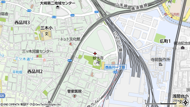 〒141-0033 東京都品川区西品川の地図