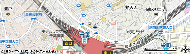 スーパーホテル千葉駅前周辺の地図