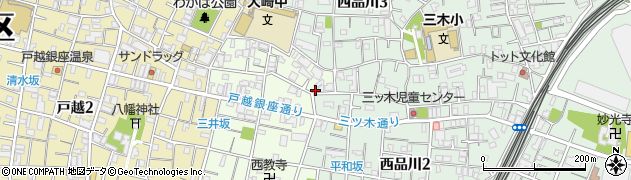 東京都品川区豊町1丁目2-15周辺の地図