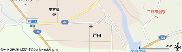 兵庫県美方郡新温泉町戸田372周辺の地図