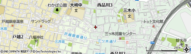 東京都品川区豊町1丁目2-10周辺の地図