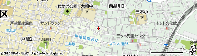 東京都品川区豊町1丁目2-16周辺の地図