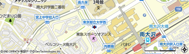 首都大学東京西周辺の地図