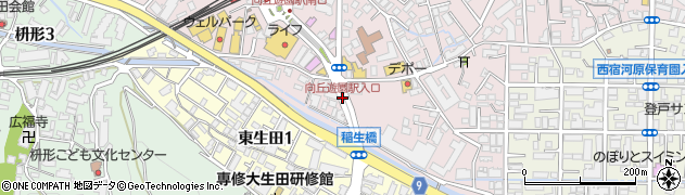 向ヶ丘遊園駅入口周辺の地図