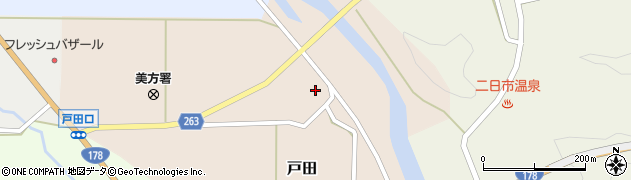 兵庫県美方郡新温泉町戸田411周辺の地図