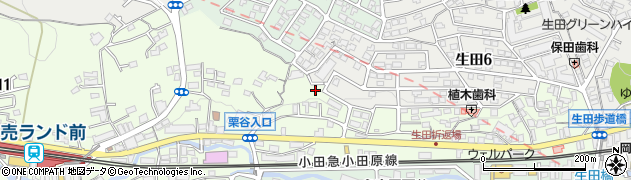 生田北大作公園周辺の地図