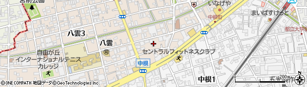 東京都目黒区八雲2丁目10周辺の地図
