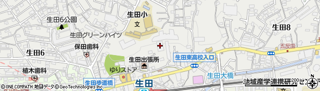 川崎市役所こども未来局　北部児童相談所周辺の地図