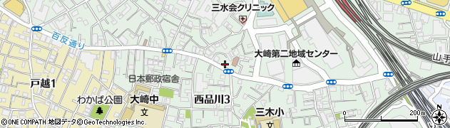 東京都品川区大崎2丁目7-17周辺の地図