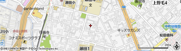 東京都世田谷区瀬田2丁目6周辺の地図
