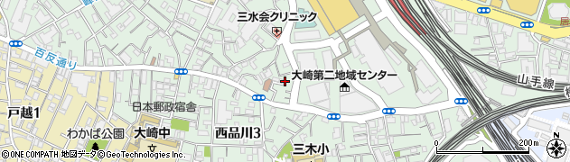 東京都品川区大崎2丁目7-5周辺の地図