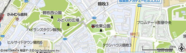 東京都多摩市鶴牧周辺の地図