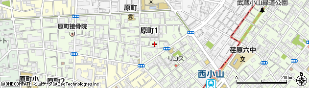 東京都目黒区原町1丁目周辺の地図