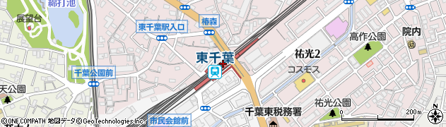 東千葉駅周辺の地図