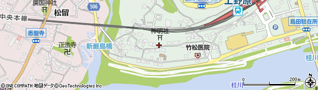 山梨県上野原市新田1162周辺の地図