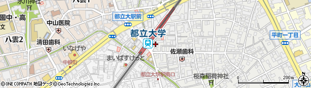 プラス・ワン　都立大学駅前店周辺の地図