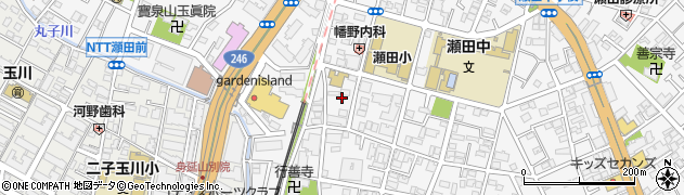 東京都世田谷区瀬田2丁目11周辺の地図