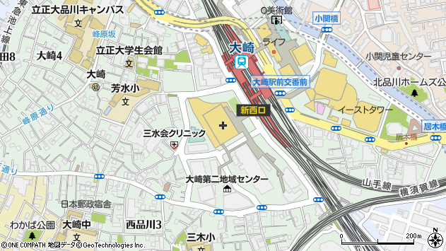〒141-6002 東京都品川区大崎 ＴｈｉｎｋＰａｒｋＴｏｗｅｒ（２階）の地図