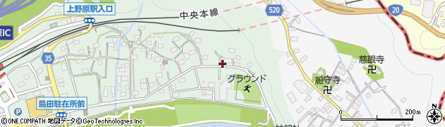 山梨県上野原市新田219周辺の地図