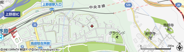 山梨県上野原市新田406周辺の地図