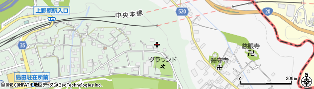 山梨県上野原市新田216周辺の地図
