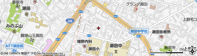 東京都世田谷区瀬田2丁目26周辺の地図