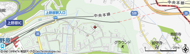 山梨県上野原市新田478周辺の地図