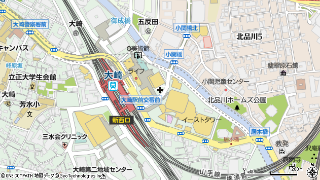 〒141-0032 東京都品川区大崎（次のビルを除く）の地図