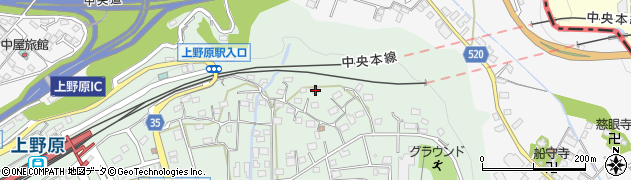 山梨県上野原市新田467周辺の地図