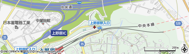 山梨県上野原市新田575周辺の地図
