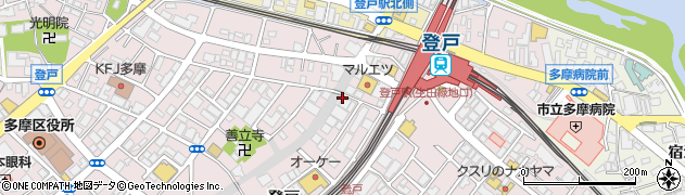 登戸駅前郵便局周辺の地図