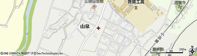 福井県敦賀市山泉周辺の地図