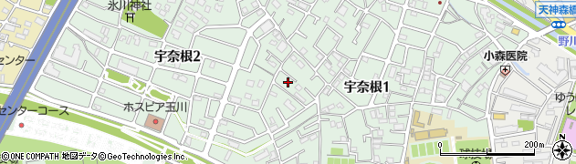 東京都世田谷区宇奈根周辺の地図