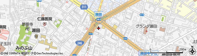東京都世田谷区瀬田2丁目27周辺の地図