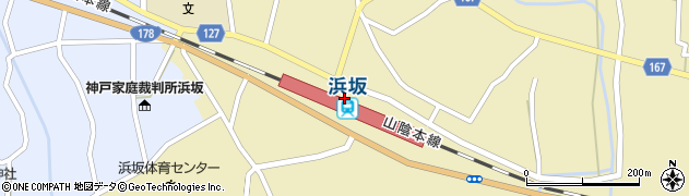 兵庫県美方郡新温泉町周辺の地図