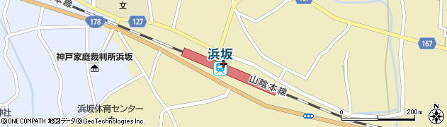浜坂駅周辺の地図