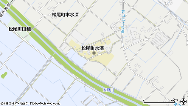 〒289-1526 千葉県山武市松尾町水深の地図