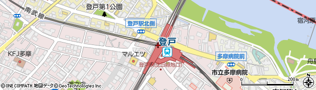 登戸駅周辺の地図