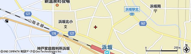 兵庫県美方郡新温泉町浜坂1961周辺の地図