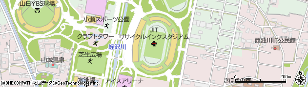 山梨県広域スポーツセンター周辺の地図