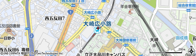 大崎広小路駅周辺の地図