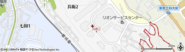 東京都八王子市兵衛周辺の地図
