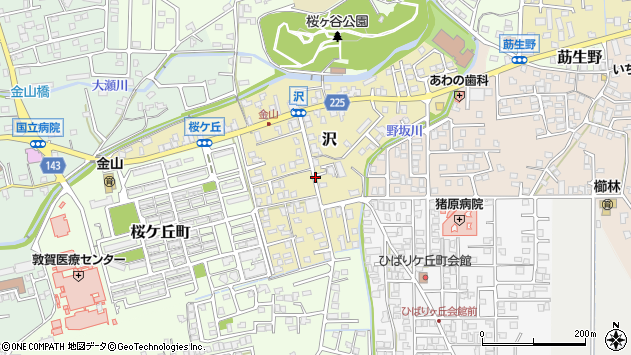 〒914-0143 福井県敦賀市沢の地図